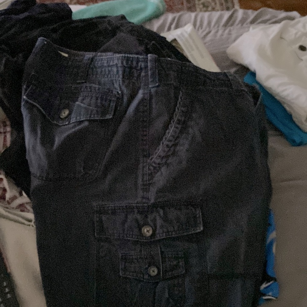 G & M dark blue cargo shorts